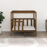 Hondenmand 105,5 x 83,5 x 100 cm massief grenenhout honingbruin - thumbnail