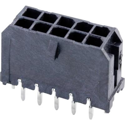 Molex 430451026 Male header, inbouw (standaard) Totaal aantal polen: 10 Rastermaat: 3 mm Inhoud: 1 stuk(s) Tray