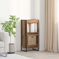 Boekenkast Oud Hout 80 x 30 x 155 cm Bewerkt hout - thumbnail