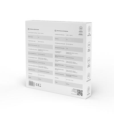SAVIO AK-59 Externe dunne CD/DVD-recorder R/RW - USB-C/USB-A, zwart
