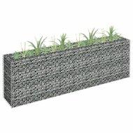 VidaXL Gabion plantenbak verhoogd 180x30x60 cm gegalvaniseerd staal - thumbnail
