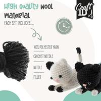 Haakset Poes 2 Stuks 13x6,5x10,5 Cm - thumbnail