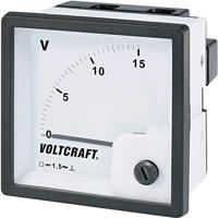 VOLTCRAFT AM-72x72/15V AM-72x72/15V Analoog inbouwmeetinstrument AM-72x72/15 V 15 V/AC Draaispoel - thumbnail