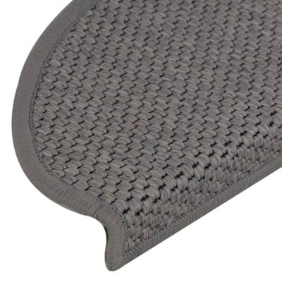 VidaXL Trapmatten zelfklevend 15 st sisal-look 65x21x4cm zilverkleurig VidaXL Trapmatten zelfklevend 15 st sisal-look 65x21x4cm zilverkleurig