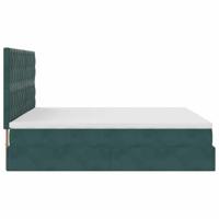 Ottoman bed met matrassen 160x200cm fluweel donkergroen - thumbnail