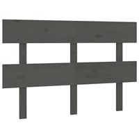Hoofdbord 124x3x81 cm massief grenenhout grijs - thumbnail