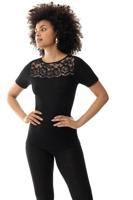 Wollen Thermoshirt korte mouw dames - Kant - Wool Love - Luxe en chique thermo ondershirt - thumbnail