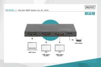 Digitus DS-45322 2 poorten HDMI-splitter LED-weergave, Met metalen behuizing, Ultra HD-geschikt 4096 x 2160 Pixel Zwart - thumbnail