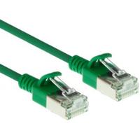 ACT Groene 10 meter LSZH U/FTP CAT6A datacenter slimline patchkabel snagless met RJ45 connectoren - thumbnail