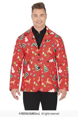 Rode Kerstmis Blazer Heren Kerstsymbolen