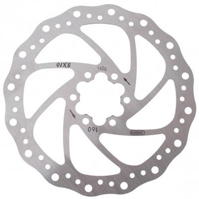 Remschijf Elvedes SX16 RVS Ø160mm met 6 remschijfboutjes
