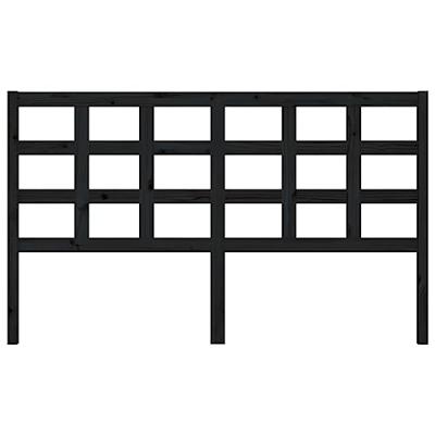 Hoofdbord 165,5x4x100 cm massief grenenhout zwart Hoofdbord 165,5x4x100 cm massief grenenhout zwart