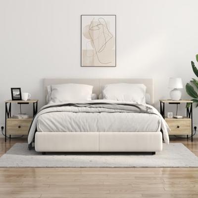 Nachtkastje Sonoma eiken 41,5 x 40,5 x 55 cm Bewerkt hout