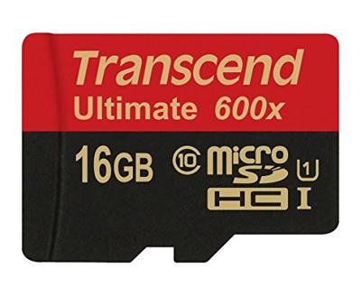 Transcend Ultimate (600x) microSDHC-kaart 16 GB Class 10, UHS-I Incl. SD-adapter Transcend Ultimate (600x) microSDHC-kaart 16 GB Class 10, UHS-I Incl. SD-adapter