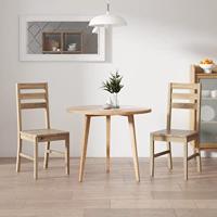 Eetkamerstoelen 2 st massief acaciahout - thumbnail