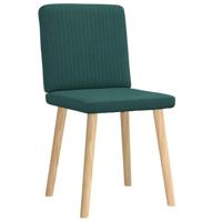 Eetkamerstoelen 2 st stof donkergroen - thumbnail
