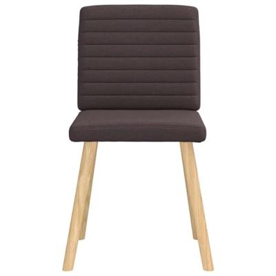 Eetkamerstoelen 4 st stof donkerbruin