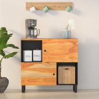 Dressoir met 2 deuren 80x33x75 cm massief acaciahout - thumbnail