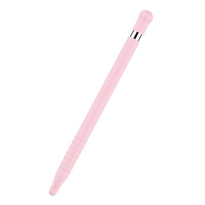 Anti-lost Cap Touch Screen Siliconen beschermhoes voor Apple Pencil 1 (Roze)