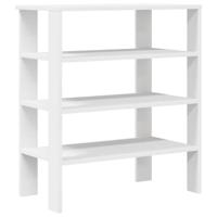 VidaXL Schoenenrek 61x32x70 cm bewerkt hout wit - thumbnail