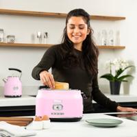 Retro Serie - 2 Slice Toaster -815W - Pink - thumbnail