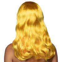 Pruik lang haar chique geel - thumbnail