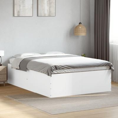 Bedframe LED massief hout wit 120x200 cm Bedframe LED massief hout wit 120x200 cm