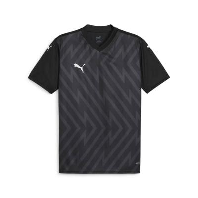 PUMA teamGLORY Voetbalshirt Zwart Wit Grijs PUMA teamGLORY Voetbalshirt Zwart Wit Grijs