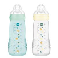 Set van 2 flessen - MAM BABY - Easy Active - +6 maanden - 330 ml - X-flow speen - Ice + Pearl - thumbnail