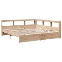 Bed met boekenkast zonder matras massief grenenhout 180x200 cm - thumbnail