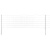 VidaXL Hek met paal zilver 0,6 x 10 m staal - thumbnail