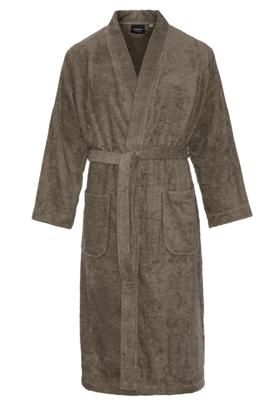 Kimono badstof katoen - taupe-l/xl