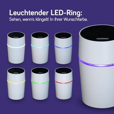 Grothe 43630 voor Draadloze deurbel Met flitslicht, Zelf bespeelbaar