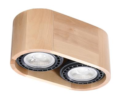 Plafondlamp BASIC 2 naturel hout