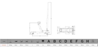 Bahco BH1A1500 Verrijdbare autokrik 1.5 t Werkhoogte: 8.5 - 41.5 cm Bahco BH1A1500 Verrijdbare autokrik 1.5 t Werkhoogte: 8.5 - 41.5 cm