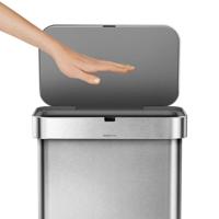 Simplehuman - Sensor Afvalemmer, Voice Control, 58 L, Zilver - Simpleh - thumbnail