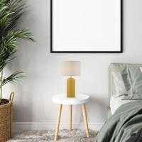 Searchlight SchemerlampTablu okergeel met witte kap - EU60062 - thumbnail