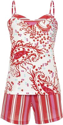 Bontgekleurde shortama strepen paisley