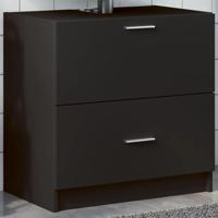Wastafelkast 59x37x59 cm bewerkt hout zwart - thumbnail