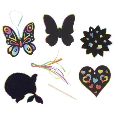 Goki scratch hangers regenboog, 6st.