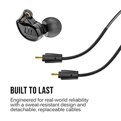 MEE audio M6 PRO In Ear oordopjes Kabel Zwart Headset, Bestand tegen zweet