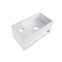 Wiesbaden Julia fontein links Solid surface 35 x 20 x 16 cm mat wit - thumbnail