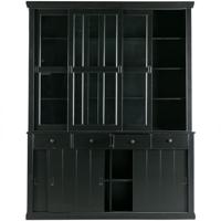 WOOOD Vitrinekast 'Lagos', kleur Zwart - thumbnail