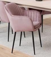 Sohome Eetkamerstoel 'Albin' Velvet, kleur Dusty Rose - thumbnail