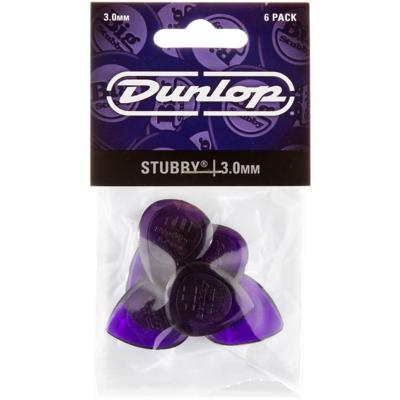 Dunlop Stubby Jazz 3.0mm 6-pack plectrumset Dunlop Stubby Jazz 3.0mm 6-pack plectrumset
