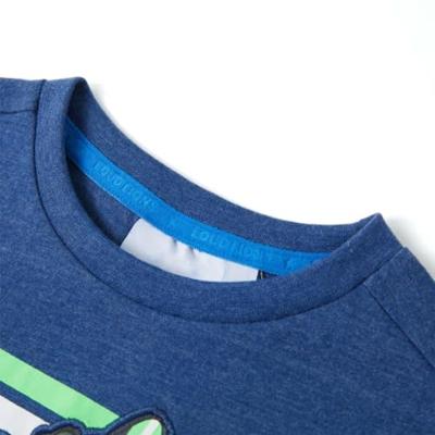 Kindershirt 116 gemleerd donkerblauw Kindershirt 116 gemleerd donkerblauw