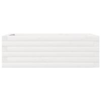 Plantenbak 70x40x23 cm massief grenenhout wit - thumbnail