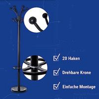 Maul Staande kapstok 9407090 MAULnubis Aantal haken: 20 (Ø x h) 41 cm x 176 cm Staal Zwart 1 stuk(s) - thumbnail