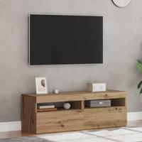 Tv-meubels met LED 2 st bewerkt hout artisanaal eiken - thumbnail