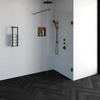 BRAUER Void inloopdouche helder glas 90x200 incl. glascoating PVD koper geborsteld GS-VOI1H90200GK - thumbnail